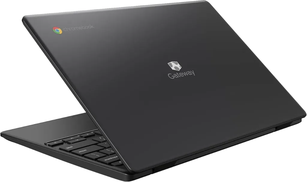 "Acer Chromebook 311 on a table with books, highlighting its 11.6-inch screen and comfortable keyboard for students or basic tasks."