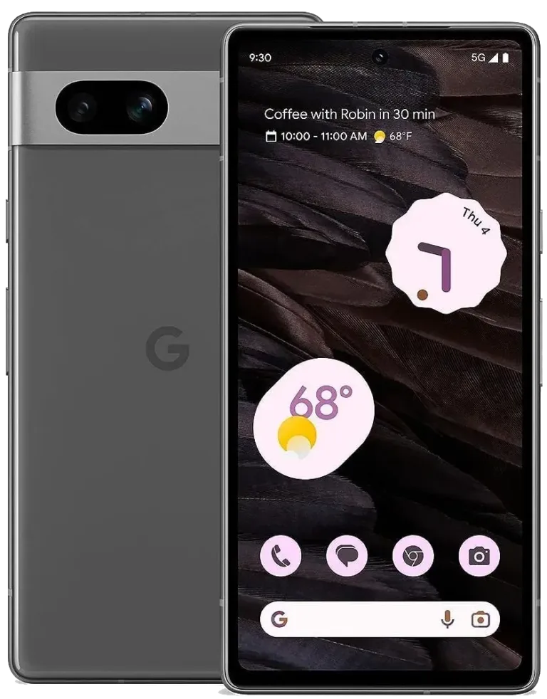 Google Pixel 7a - Unlocked Android Cell Phone - Smartphone with Wide Angle Lens and 24-Hour Battery - 128 GB โ Color: Charcoal, Style: Phone Only