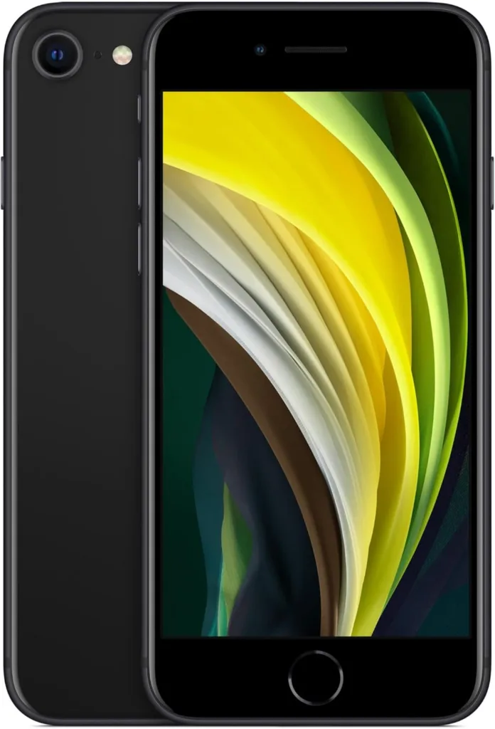 "Amazon's refreshed iPhone SE in hand showing off its compact design and home button, ideal for users looking for updated iOS at low cost."